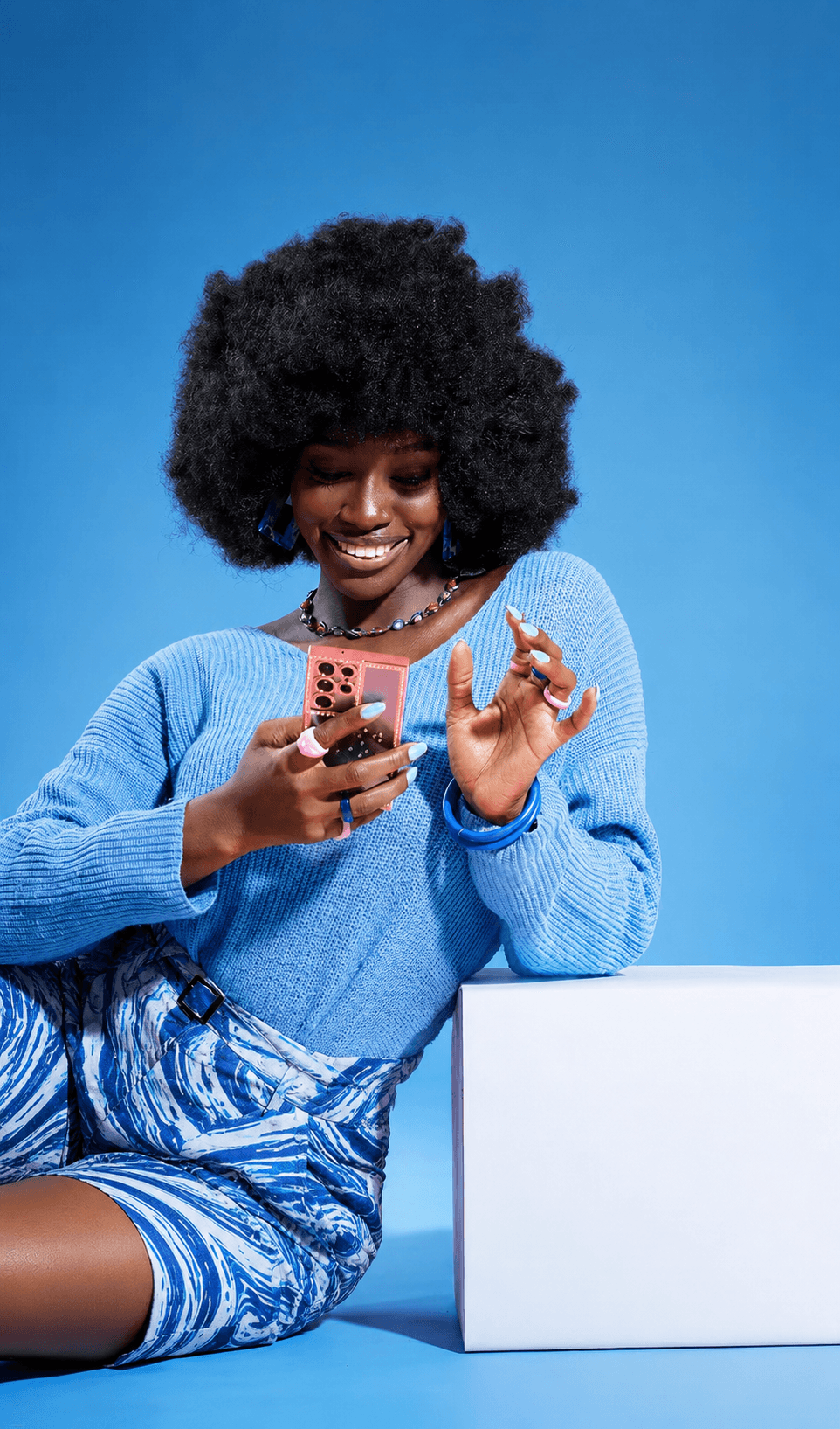 Woman with afro